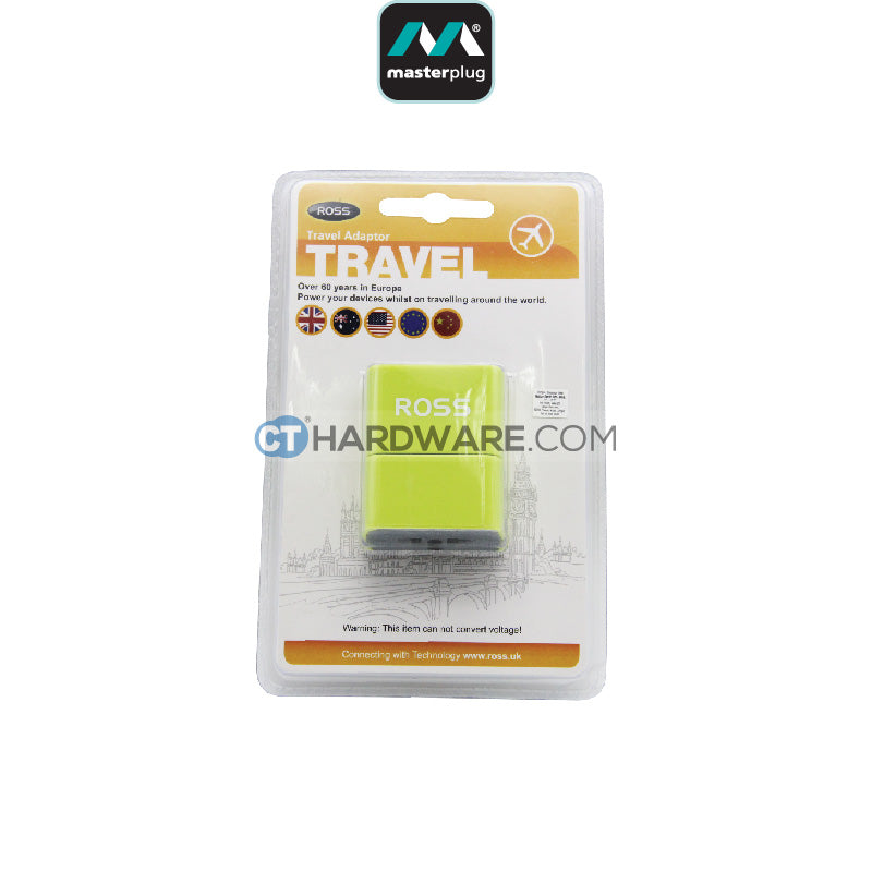 Masterplug Traveller Universal Adaptor(UK To USA,EUROPE,AUSTRALIA,CHINA)