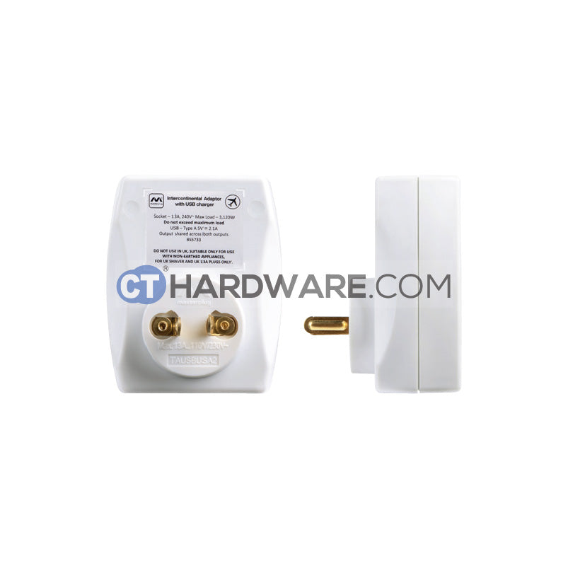 Masterplug Travel Adaptor With USB Charger(USA,CHINA,AUSTRALIA)13Amp