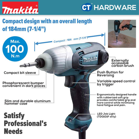 MAKITA TD0101F IMPACT DRIVER