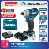 MAKITA TD111DSME | TD111DWAE | TD111DWYE | TD111DZ CORDLESS BRUSHLESS IMPACT DRIVER 12V | 6.35MM (1/4") | 135N.m