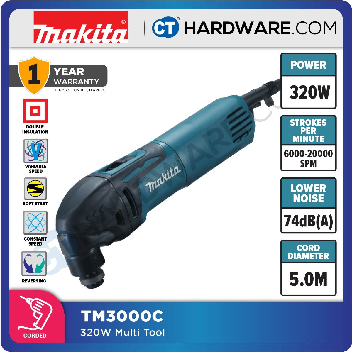 MAKITA TM3000C MULTI TOOL