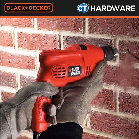 BLACK+DECKER TP555KPR 10MM HAMMER DRILL 550W WITH ACCESSORIES