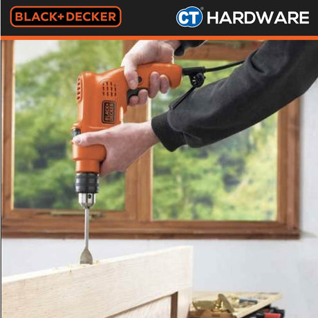 BLACK+DECKER TP555KPR 10MM HAMMER DRILL 550W WITH ACCESSORIES