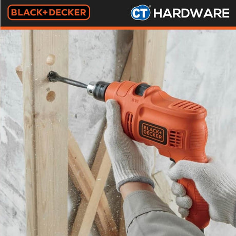 BLACK+DECKER TP555KPR 10MM HAMMER DRILL 550W WITH ACCESSORIES