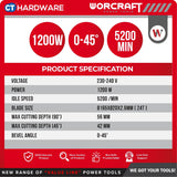 WORCRAFT TS12-165 CORDED PLUNGE TRACK SAW 165 MM | 1200W | 6000RPM COME WITH GUIDE RAIL [ TS12165 ]