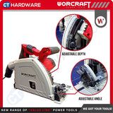 WORCRAFT TS12-165 CORDED PLUNGE TRACK SAW 165 MM | 1200W | 6000RPM COME WITH GUIDE RAIL [ TS12165 ]