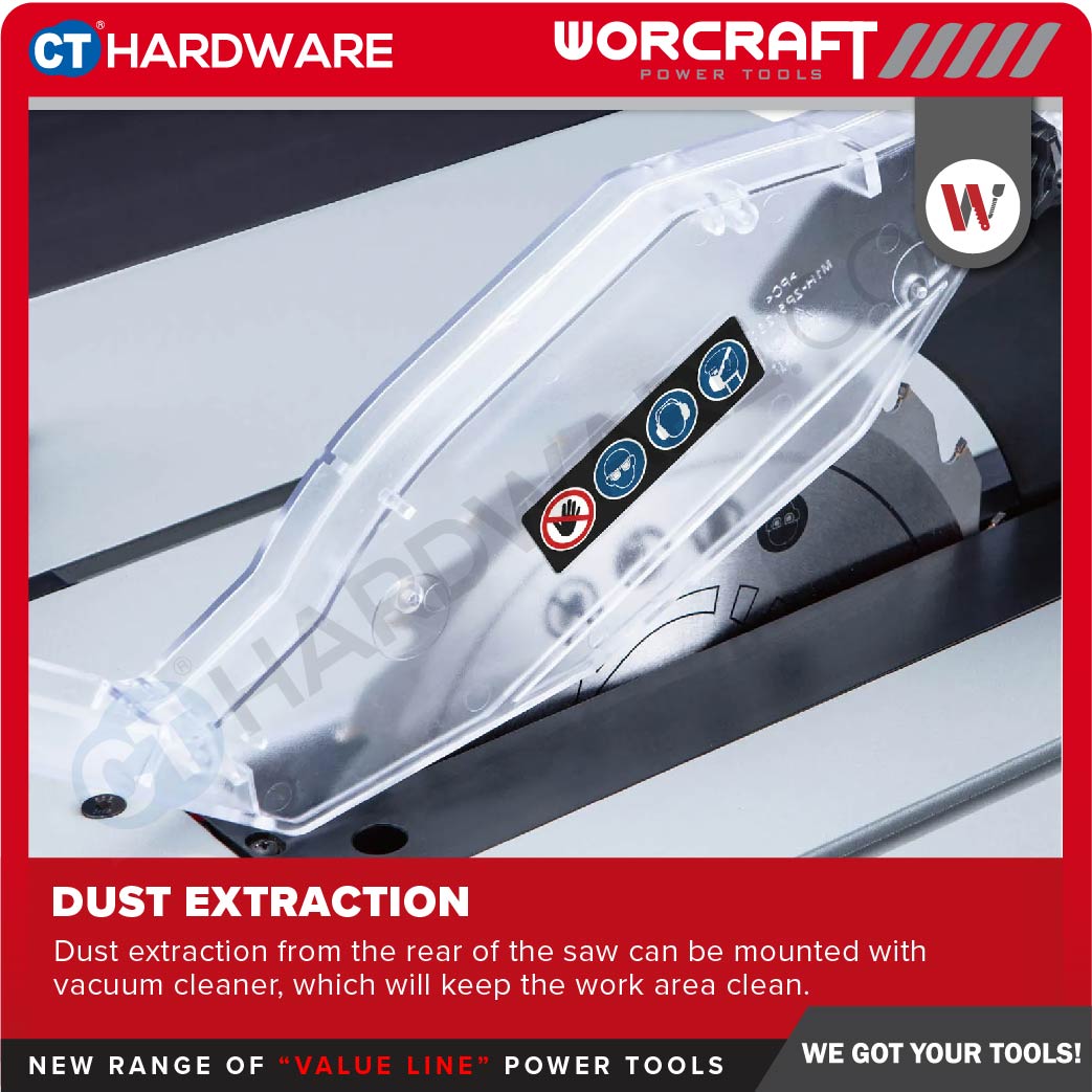 WORCRAFT TS2000A TABLE SAW 10" | 2000W | 5000RPM