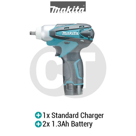 MAKITA TW100DWE 10.8V Li-Ion CORDLESS 3/8IN IMPACT WRENCH (2 x 1.3Ah BATTERIES)