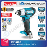 MAKITA TW141DZ CORDLESS IMPACT WRENCH 12V | 1/2" | 125W | 2600RPM | 145NM WITHOUT BATTERY & CHARGER