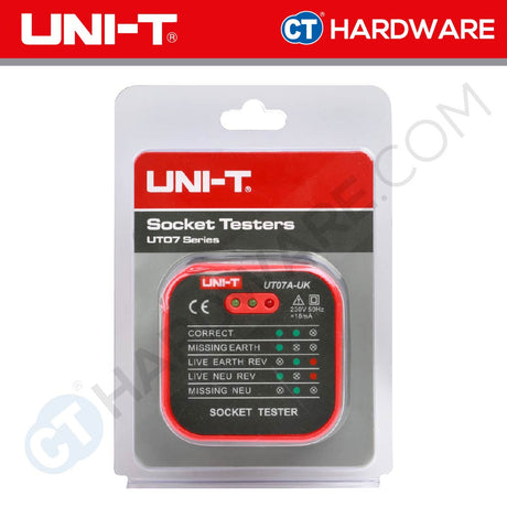 UNI-T UT07A-UK SOCKET TESTER 230V 50-60HZ 64G [ UT07AUK ]