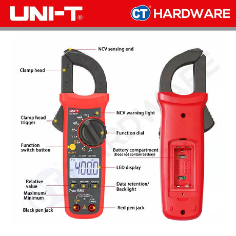 Uni-T UT202A+ Digital Clamp Multimeters with Capacitor 600V 600AC Electricity Measure