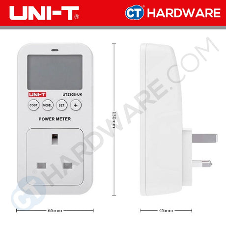 UNI-T UT230B-UK POWER ENERGY METER SOCKET 100V-260V | 2990W | 45-65HZ [ UT230BUK ]