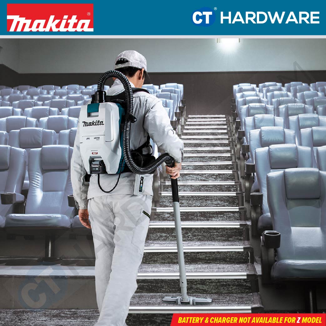 MAKITA VC008GZ CORDLESS BACKPACK VACUUM CLEANER 40VMAX | 18 kPa | 2.4 m³/min WITHOUT BATTERY AND CHARGER