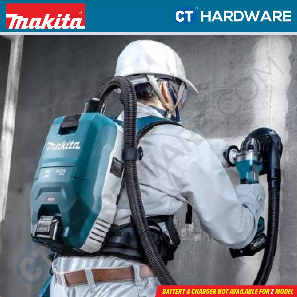 MAKITA VC009GZ CORDLESS BACKPACK VACUUM CLEANER 40VMax | 1.9m³/min | 18 kPa WITHOUT BATTERY AND CHARGER