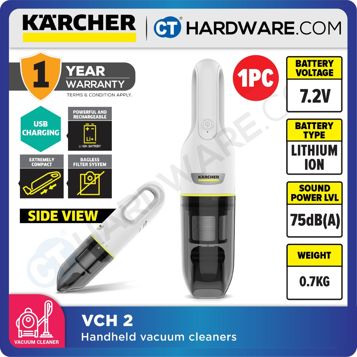 Karcher VCH 2 Cordless Handheld Vacuum Cleaner 7.2V [VCH2 | 11984000]