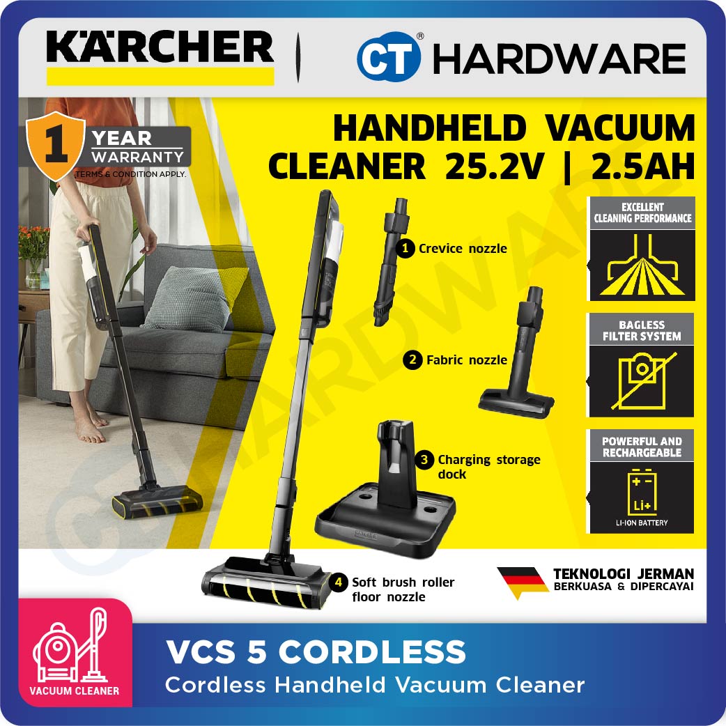 Karcher VCS 5 CORDLESS Upright Vacuum Cleaner 25.2V 2.5Ah [ VCS5CORDLESS | 11982950]