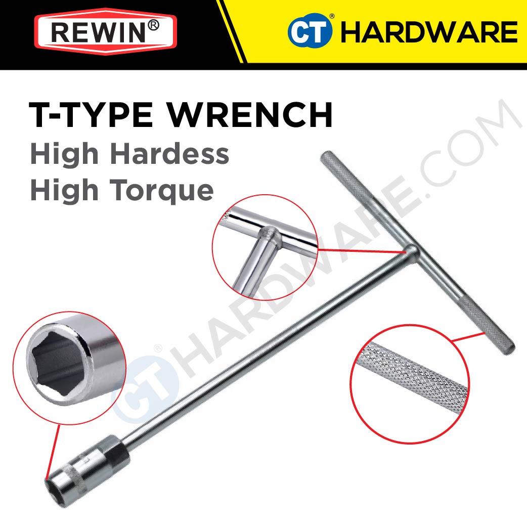 REWIN WBT T-TYPE WRENCH SIZE(MM): 8 / 9 / 10 / 11 / 12 / 13 / 14 / 15 / 16 / 17 / 18 / 19