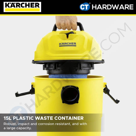 Karcher WD 1 CLASSIC Wet & Dry Vacuum Cleaner 1200W 15l [WD1CLASSIC | 10983310]