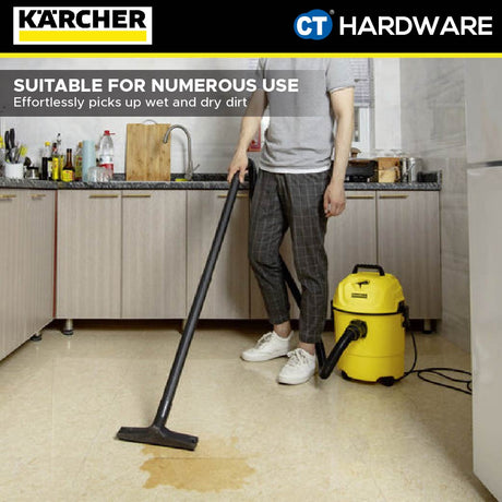[COMBO-BUNDLE] Karcher WD1 CLASSIC Vacuum Cleaner + K2.050 High Pressure Washer [WD1CLASSIC + K2050]