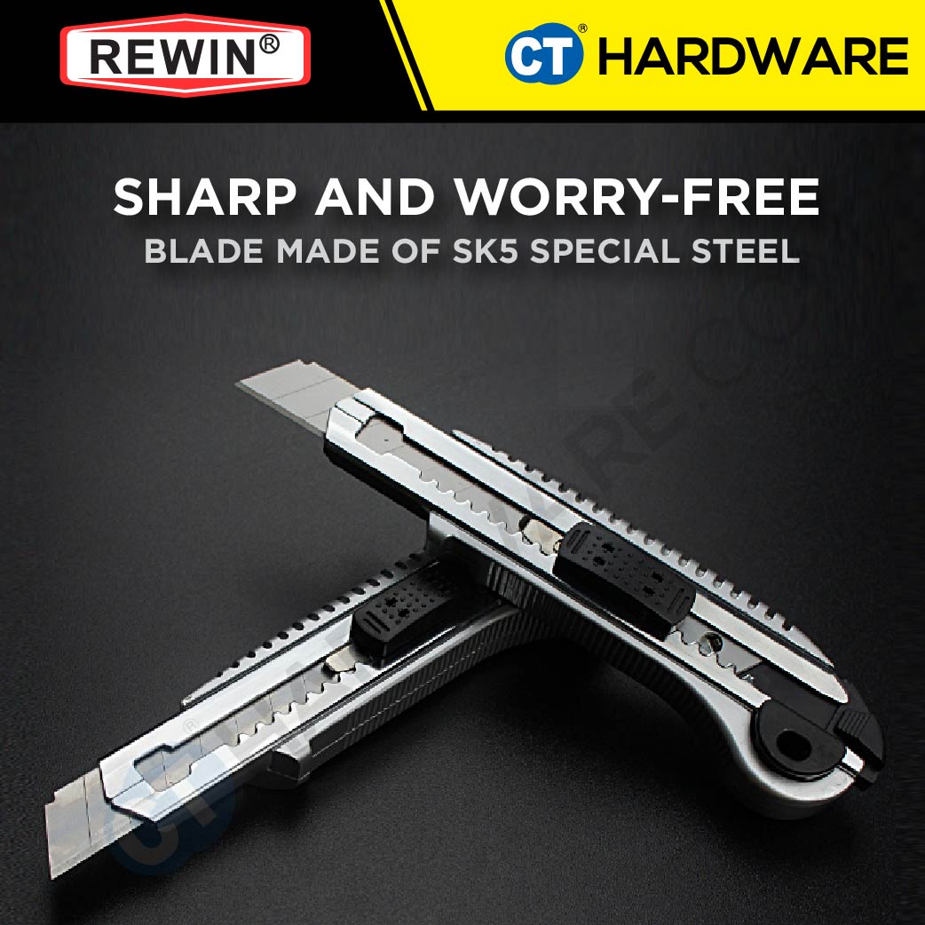 REWIN WD5015 UTILITY CUTTER / KNIFE RETRACTABLE RAZOR KNIFE