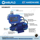 WELFLO WEQB60 CENTRIFUGAL PUMP 1" 370W 35L / MIN 30M / H [ BODY ONLY ]