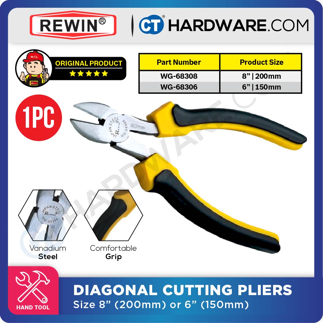 Rewin 6" Diagonal Cutting Pliers WG68306