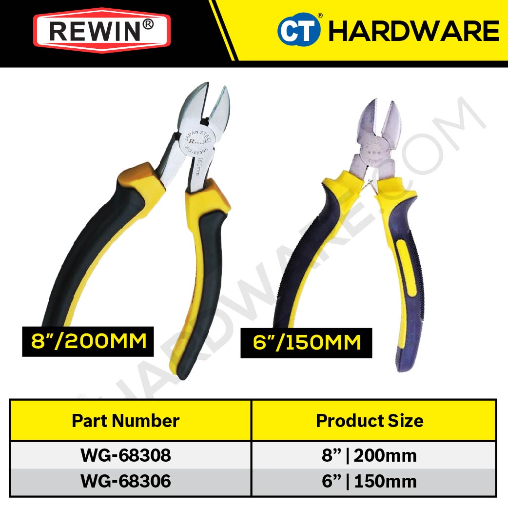 Rewin 6" Diagonal Cutting Pliers WG68306