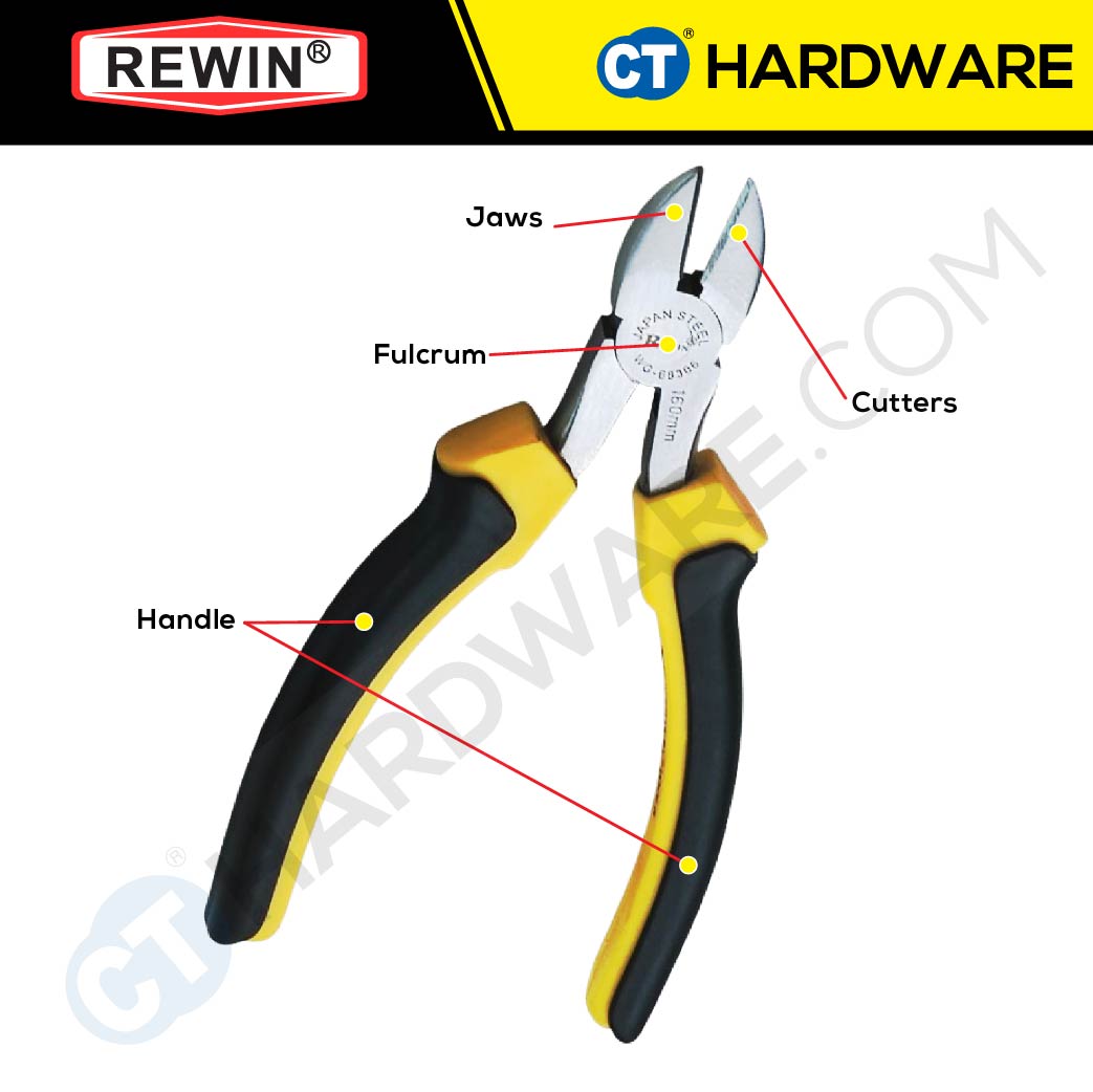 Rewin 6" Diagonal Cutting Pliers WG68306