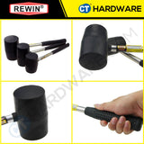 REWIN WJC RUBBER MALLET HAMMER WITH FIBRE GLASS HANDLE SIZE: S, M, L