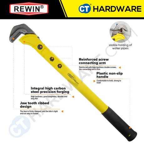REWIN PIPE WRENCH 18' 450MM ( WKG5318 )