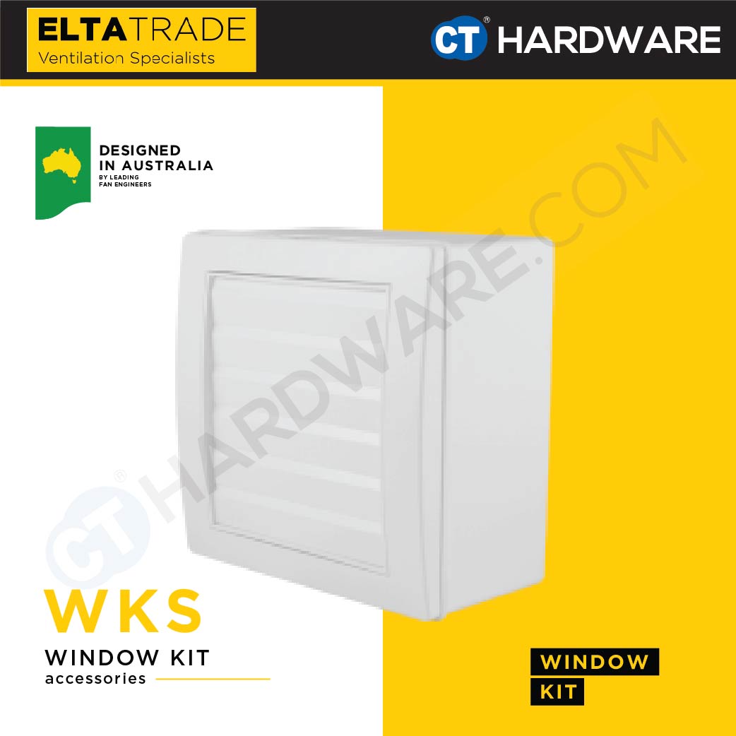 ELTA TRADE WKS (4", 5", 6") WINDOW KIT WITH BACKDRAFT SHUTTER [ONLY SUITABLE WITH QIK SERIES]
