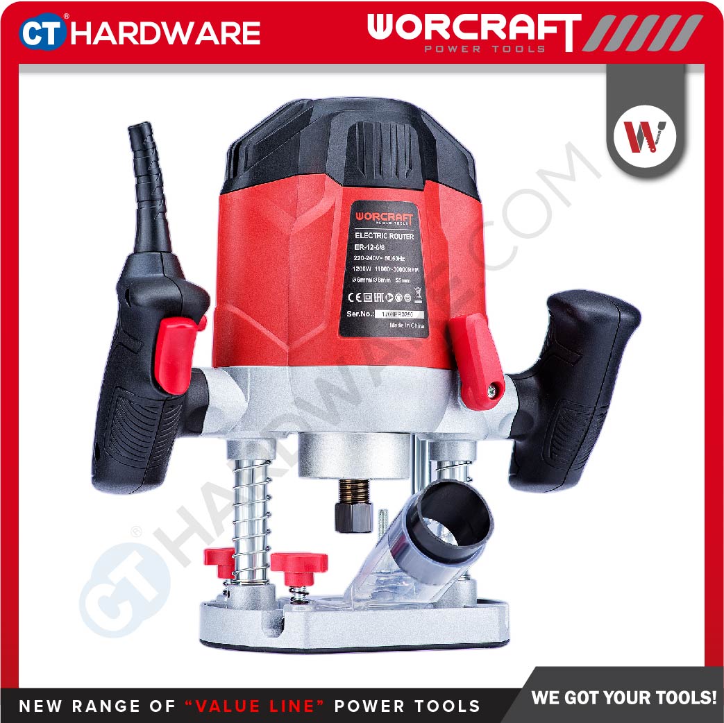 WORCRAFT ER12-6/8 CORDED ROUTER 1200W | 11000-30000/MIN | COLLET 6/8MM  (ER1268)