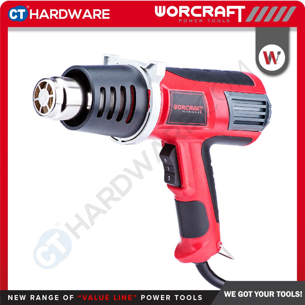 WORCRAFT HG20600 CORDED HOT AIR GUN 2000W | 350/500C | 500L/Min