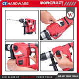 WORCRAFT RH18-38X CORDED ROTARY HAMMER 3-MODE | 1800W | 800RPM | SDS PLUS COME WITH ACCESSORIES ( RH1838X )