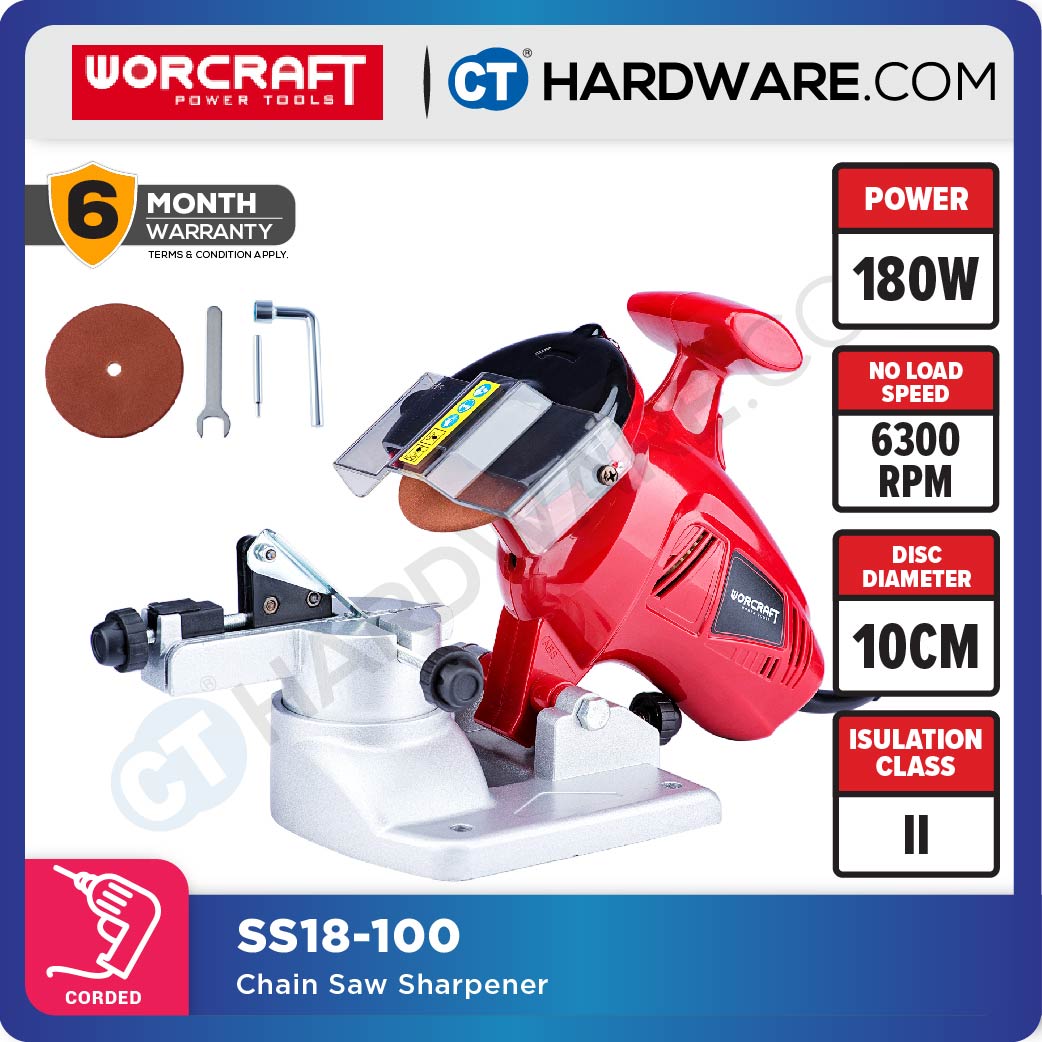WORCRAFT SS18-100 CORDED CHAIN SAW SHARPENER 180W | 6300RPM [ SS18100 ]