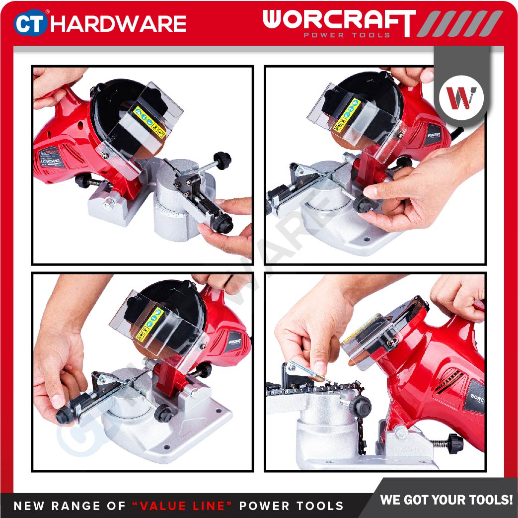 WORCRAFT SS18-100 CORDED CHAIN SAW SHARPENER 180W | 6300RPM [ SS18100 ]