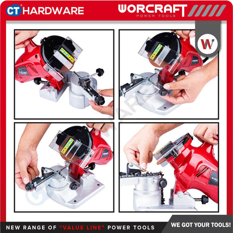 WORCRAFT SS18-100 CORDED CHAIN SAW SHARPENER 180W | 6300RPM [ SS18100 ]