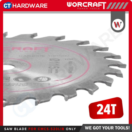 WORCRAFT Original Accessories TCT Saw Blade 115 X 9.5 X 1.0 X ( 24T / 36T ) For CMCSS20LiB Circular Saw [ WPI19115MCS ]