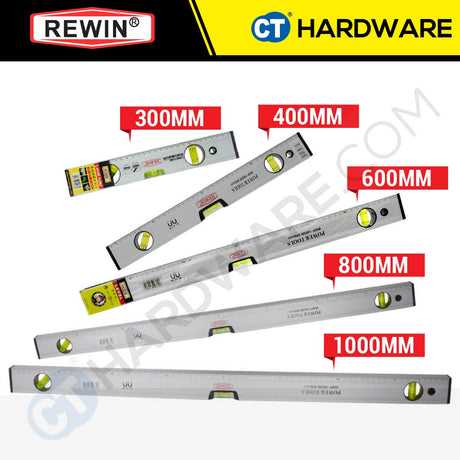 REWIN WSP1860B MAGNETIC ALUMINUM LEVEL 300MM | 400MM | 500MM | 600MM | 800MM | 1000MM