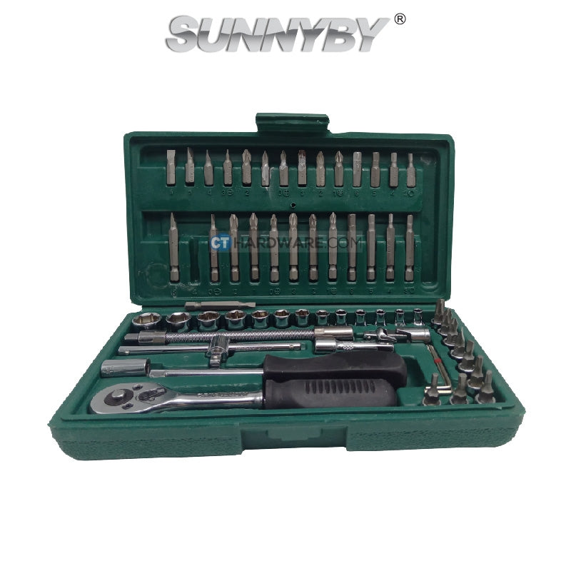 SunnyBy YP2007 1/4" Drive Socket & Screwdriver Set 59pcs