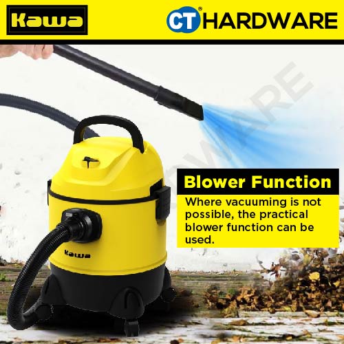 Kawa ZD220920L Wet & Dry Vacuum Cleaner with Blower Function 1200W | 20L | 80dBA | 17KPA | HEPA FILTER