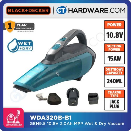 BLACK & DECKER WDA320B LITHIUM-ION WET & DRY VACUUM CLEANER 10.8V 0.90KG