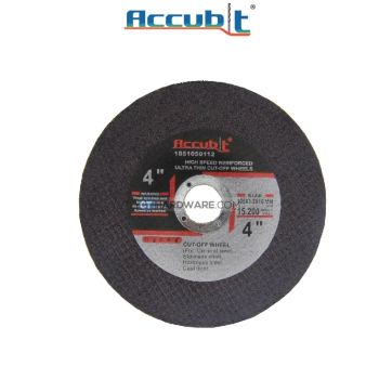 Accubit Flat Metal Cutting Disc 105mm (4") x 1.2mm x 16mm (x10pcs)