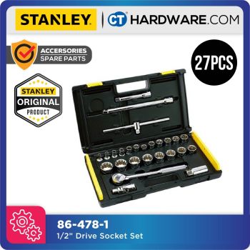 STANLEY 86478 (27 PCS) 1/2"DRIVE SOCKET SET 1/4" -1 1/4" [ 86-478-1 ]