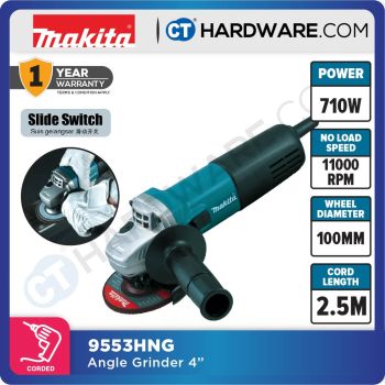 MAKITA 9553HNG ANGLE GRINDER 4" 100MM 710W 11,000RPM