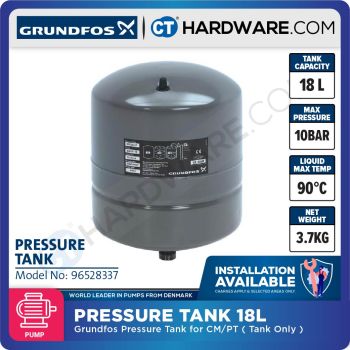GRUNDFOS 96528337 PRESSURE TANK 18L | 1" | GREY COLOUR FOR CM/PT [ 13AMTWX102 ]