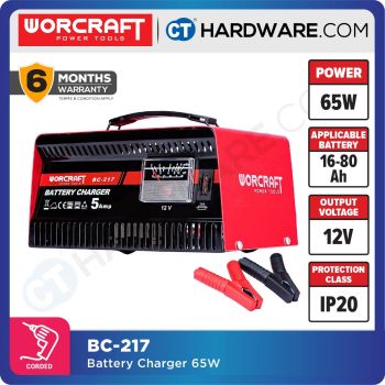 WORCRAFT BC-217 BATTERY CHARGER 12V | 5A | 240V | 16-80AH [ BC217 ]