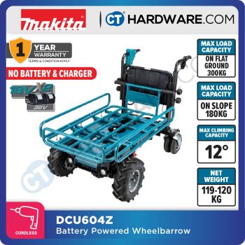MAKITA DCU604Z CORDLESS POWERED WHEELBARROW 18Vx2 WITHOUT BATTERY AND CHARGER