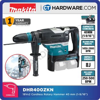 MAKITA DHR400ZKN CORDLESS ROTARY HAMMER 40MM (1-9/16") 18Vx2 (2-MODE) (BRUSHLESS MOTOR) WITHOUT BATTERY & CHARGER