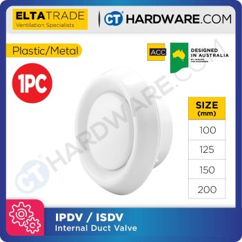 ELTA TRADE IPDV/ISDV (4", 5", 6", 8") INTERNAL ACCESSORIES PLASTIC DUCT VALVE [PLASTIC/STEEL]